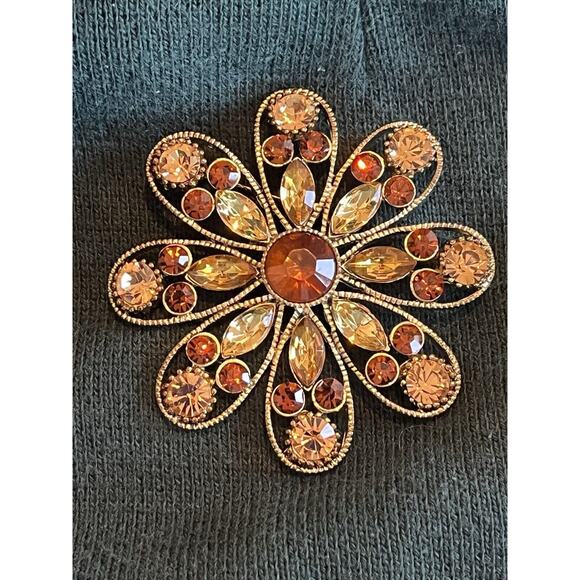 Banana Republic Women Blazer SZ XXSP Green Open Front Jacket Amber Brooch 54023 - Picture 3 of 8